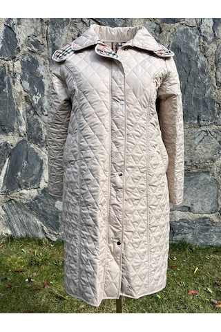 Baharlık Kapitone Mont A. Bej Büyük Beden 105cm Çok Renkli