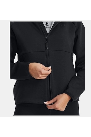 Under Armour Unstoppable Fleece Fz Kadın Fermuarlı Sweatshirt 1379842-001 Siyah