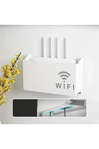 Beyaz Pleksi Wifi Kutusu Duvar Asılabilir Sigorta Ve Modem Saklama Kutusu 25x15x6 Cm Diğer