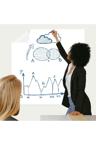 Dolıty Kuru Silme Tahta Etiket Çocuk Odası Duvar Masası 60cmx5m-beyaz