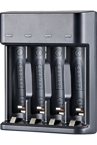 Pazly Hızlı Şarjlı 4'lü Aa/aaa Pil Şarj Cihazı - Usb Bağlantılı Ni-mh Şarj Ünitesi