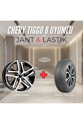 Chery Tiggo8 Uyumlu Nokian235/55r18 Kış Lastiği 4 Adet Yılı:2024 + Dy898 Bd 18"jant 4 Adet