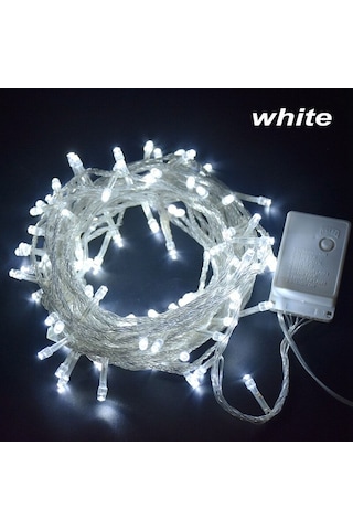 Tayfun 10 Metre Led Işık Beyaz Led Işık Parti,doğum Günü,sünnet, Yılbaşı Ağacı Süsleme Beyaz