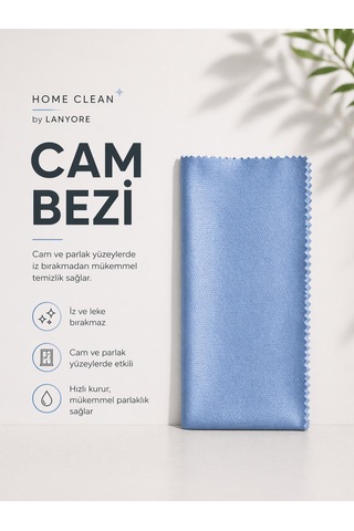 Lanyore Home Clean Premium Cam Bezi Mavi