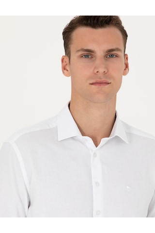 Pierre Cardin Erkek Beyaz Desenli Gömlek 50275684-vr013 Beyaz