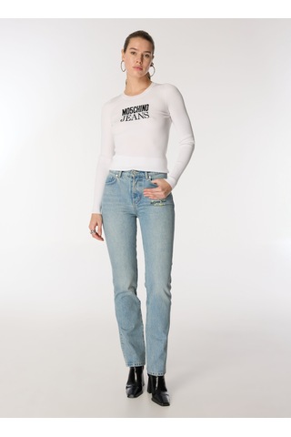 Moschino Jeans Açık Mavi Kadın Düz Denim Pantolon A0322-1303