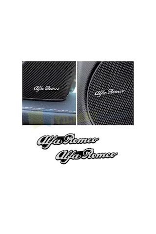 Alfa Romeo Logo Hoparlör Sticker Arma Amblem Metal Yapışkanlı 2Ad