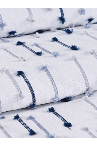 Luna 3 Parça Çift Kişilik Pike Takımı Lacivert 230 X 240 Cm Lacivert