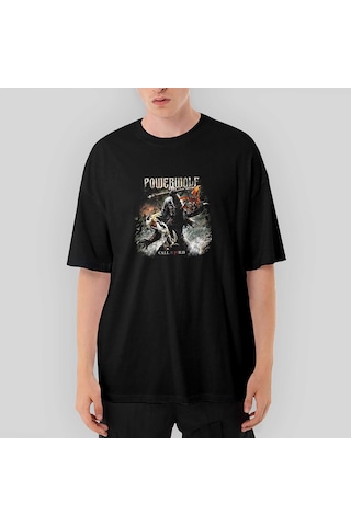 Powerwolf Call of The Wild Oversize Siyah Tişört Siyah