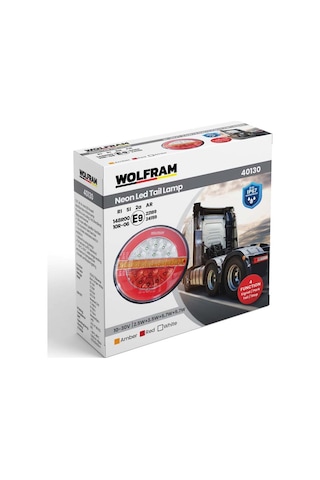 Led Yuvarlak 4 Fonksiyonlu Stop-sinyal-park Lambası 10-30v E9 Belgeli Sol