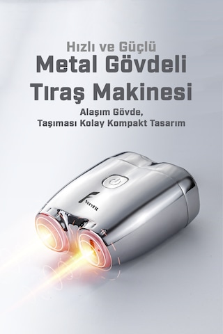 Veryfit Şarj Edilebilir Tam Vücut Yıkanabilir Çift Kafalı Mini Ta