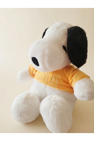 Peluş Köpek Snopyy-30 Cm -sarı Tşhirt'lü Sarı-beyaz