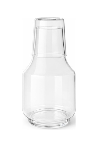 Bardaklı Borosilikat Cam Sürahi 1.75 Litre Isıya Dayanıklı Şeffaf Su Ve Soğuk İçecek Sürahisi Şeffaf