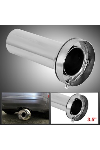 Lemestar Araba Ekzos Gürültü Azaltıcı, 3.5 İnç, Ayarlanabilir Ve Çıkarılabilir, Paslanmaz Çelik, Evrensel Uyumlu