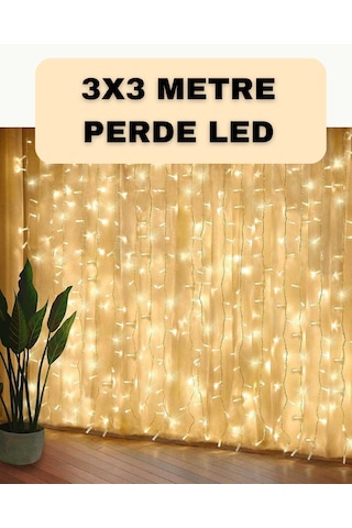 Dekoratif 3x3 Led Perde Işık Şelale Tasarım Enerji Tasarruflu Çokrenkli