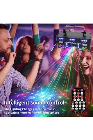 Ysh503 Profesyonel Lazer Parti Işığı 21 Lens Rgb Sahne Aydınlatması Sese Duyarlı Uzaktan Kumandalı