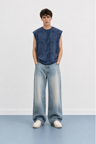 Respire Erkek Yıkamalı Tank Top Atlet Lacivert