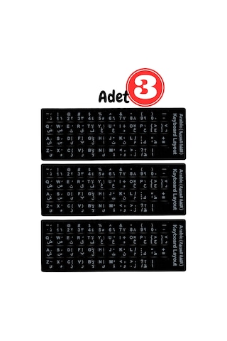 Mn6 Map01 Arapça Klavye Etiketi/silinmez-3 Adet/notebook-pc Uyumlu/arapça Klavye Sticker