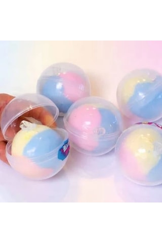 Squishy Wax Breaking Stress Topu Cotton Candy Slime Oyuncak Sıkılabilir Antistres Kapsül Çok Renkli