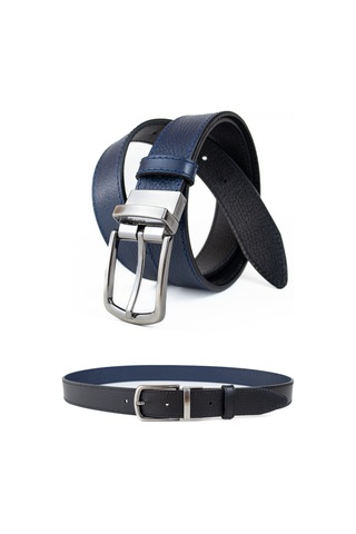 Çift Taraflı Dönen Tokalı Hakiki Deri 3.5cm Klasik Erkek Kemeri