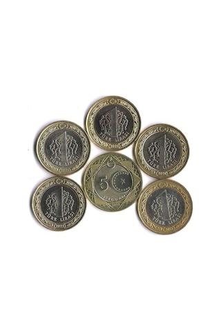 6 Adet Madeni Hatıra Para Lotu Çil Görseldeki Ürün