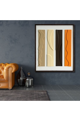 Modern Dekoratif 3d Kum Dokulu Minimal Soyut Tablo, Evinize Derinlik Katın-57510684