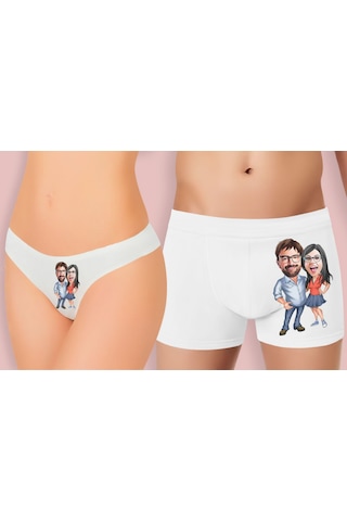 BK Gift Kişiye Özel Karikatürlü Eğlenceli Brezilya Stili Krem Kül