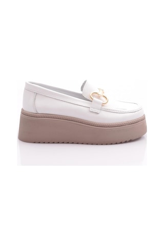 Mammamia D24ya-3055 Kadın Deri Loafer Ayakkabı D24YA-3055-R7263 Beyaz