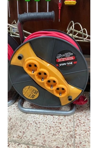 Bul-max Kab Makaralı 3x2.5 Cca 50mt Uzatma Kablosu 50 Mt