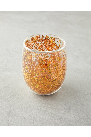 English Home Shimmer Borosilikat Double Wall Bardak 400 Ml Gold Gold