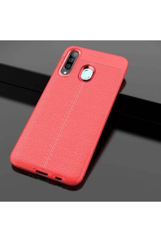 Galaxy A20S Kılıf Zore Niss Deri Desenli Silikon Kılıf
