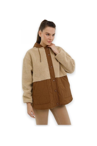 Lumberjack Ct2008 Hannah Teddy Jacket Camel Kadın Ceket Camel
