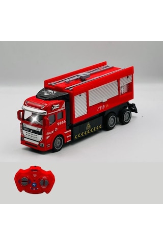 Pilli Kumandalı Oyuncak İtfaiye Kamyonu Kırmızı
