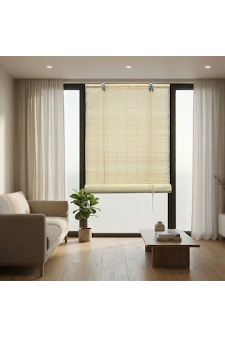 Koçtaş Opp Ahşap Stor Perde Bej 80 x 180