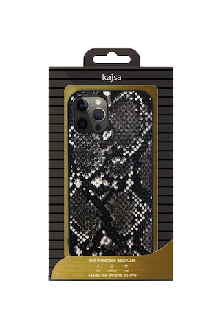 Kajsa Apple Uyumlu iPhone 12 Pro Kılıf Kajsa Glamorous Serisi Snake Pattern Kapak ZORE-216654