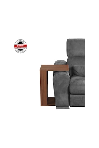 Single C Yan Servis Sehpa Nil Cevizi / Tekerlekli Laptop Sehpa