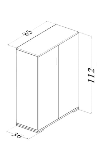 Boreas Design Detroit Çok Amaçlı Dolap Çift Kapaklı 6 Raflı Banyo Dolabı Mutfak Kiler Erzak Dolabı Antrasit Gri