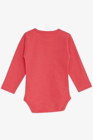 Breeze Kız Bebek Çıtçıtlı Body Yazı Baskılı 9 Ay-3 Yaş, Mercan-mercan Mercan