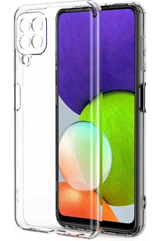 Zore Galaxy Uyumlu M22 Kılıf Kamera Korumalı Süper Silikon Kapak - Renksiz Renksiz