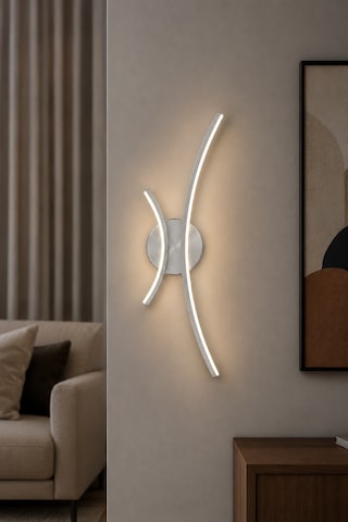 Yumi Modern Led Duvar Apliği Günışığı Gri