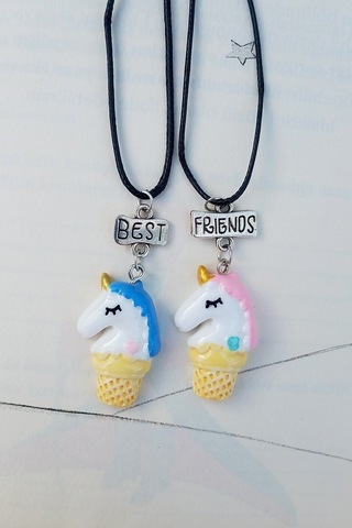 Unicorn Best Friend Kolye Çok Renkli