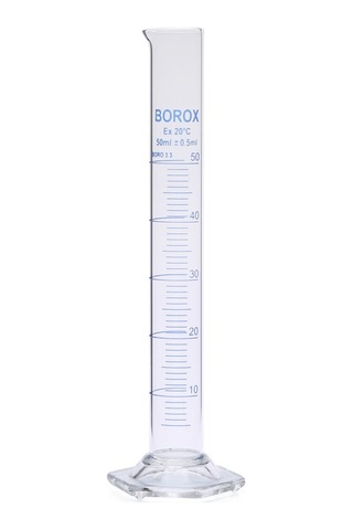 Cam Mezür 50 Ml - Uzun Form - Mavi Skala