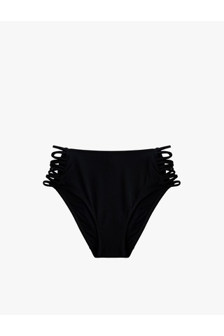 Koton Yanları İpli Yüksek Bel Bikini Altı Siyah 6sak00004mm