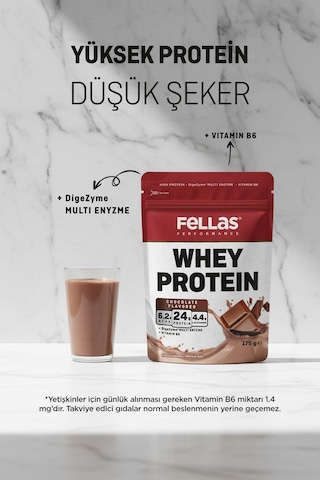 Fellas Whey Protein Tozu - Çikolata Aromalı 175 G Çikolata