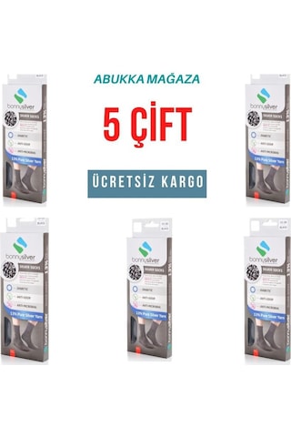 5 Çift Bonny Silver %13 Gümüş Çorap Normal Koruma