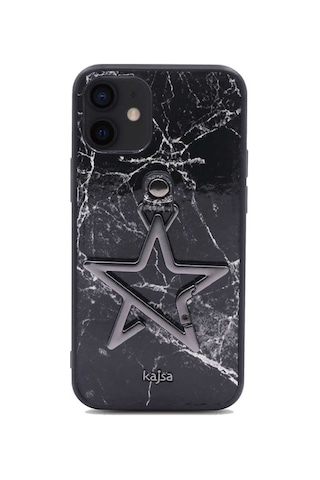 Kajsa Apple Uyumlu iPhone 12 Pro Kılıf Kajsa Starry Serisi Marble Kapak ZORE-216742