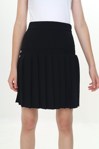 Toontoy Kız Çocuk Yarı Piliseli Okul Etek Siyah