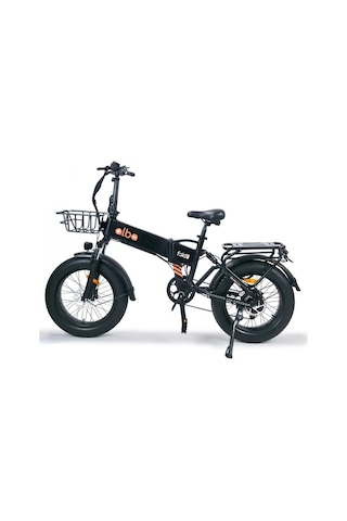 Alba Fold 3 Elektrikli Bisiklet 48w 15 Ah 480wh Büyük Batarya Kalın Lastik Gaz Kollu, 500watt Siyah