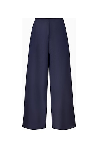 Because Of Alice Formal Satin Straight Leg Trousers Saten Düz Paça Kadın Pantolon Lacivert