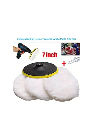Zhltools Matkap Ucuna Takılabilir Otomobil Pasta Cila Seti